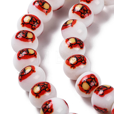 Printing Glass Beads for Necklaces Bracelets Making GLAA-B020-02A-05-1