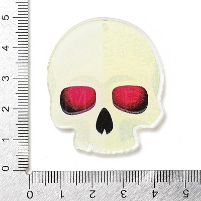 Halloween Theme Opaque Acrylic Pendants SACR-Z005-08C-1