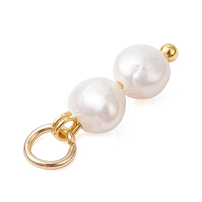 3Pcs Natural Cultured Freshwater Pearl Potato Pendants PALLOY-JF05105-1
