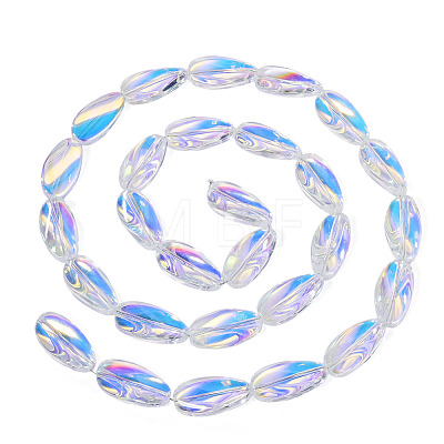 1Strand Electroplate Transparent Glass Beads Strands EGLA-TADJ0001-20B-1