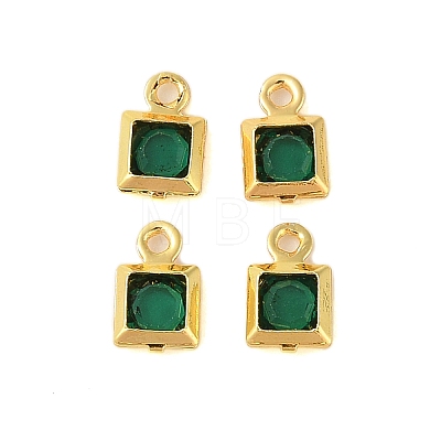 Rack Plating Brass Glass Pendants KK-S385-02G-02-1