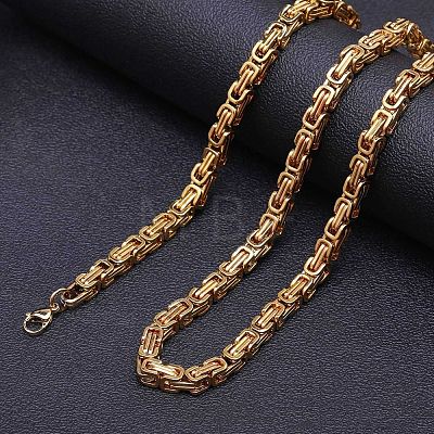 Titanium Steel Byzantine Chains Necklaces FS-WG56795-12-1