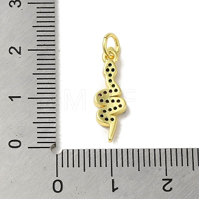 Real 18K Gold Plated Brass Pave Cubic Zirconia Pendants KK-M283-03B-G-1