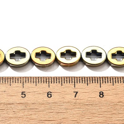 Electroplated Synthetic Non-magnetic Hematite Beads Strands G-L613-Z01-02K-1