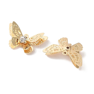 Brass Rhinestone Pendants KK-Z164-02G-1