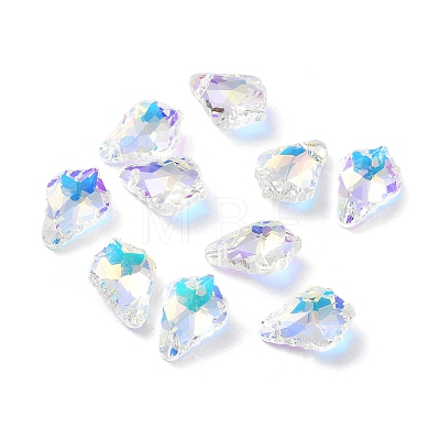 AB Color Plated Electroplate Glass Pendants EGLA-O003-06C-01-1