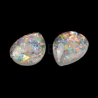 Resin Imitation Opal Cabochons RESI-E042-02-1