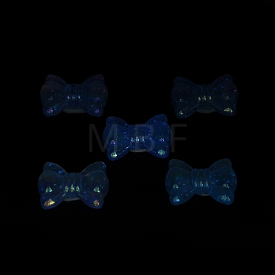 UV Plating Luminous Transparent Acrylic Beads OACR-P010-08B-1