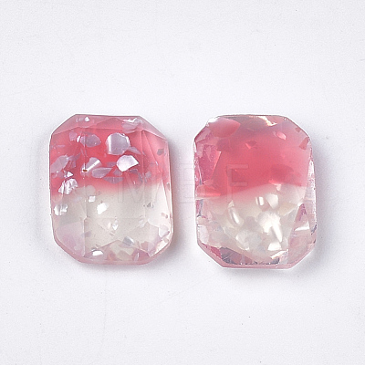 Two Tone Resin Cabochons X-CRES-T014-06A-1