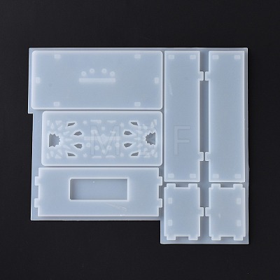 DIY Rectangle Display Decoration Insert Base Silicone Molds DIY-G058-E05-1