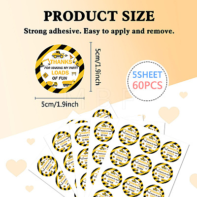 5 Sheets Round Dot PVC Waterproof Decorative Sticker Labels DIY-WH0481-01-1