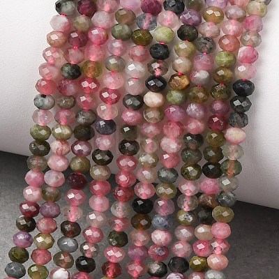 Natural Multicolor Tourmaline Beads Strands G-D110-E02-06-1