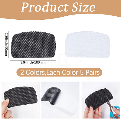 10 Pairs 2 Colors Polyester Self-Adhesive Shoe Hole Repair Patch FIND-CY0002-07-1