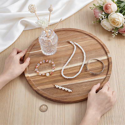Wood Jewelry Plates ODIS-WH0030-354-1