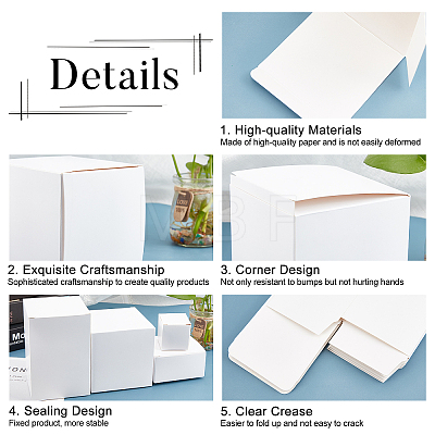 Foldable Creative Kraft Paper Box CON-WH0062-04B-1