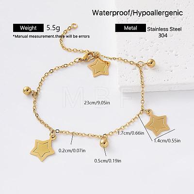 Vintage 304 Stainless Steel Charm Bracelets for Women MO5026-2-1