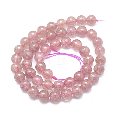 Natura Strawberry Quartz Beads Strands G-D0001-10-8mm-1