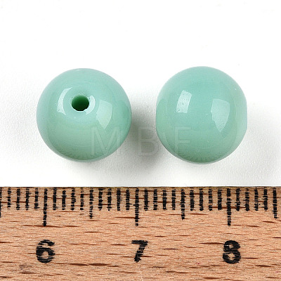 Opaque Solid Color Glass Beads GLAA-N007-10mm-A10-1