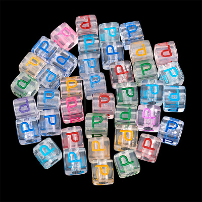 50Pcs Acrylic European Beads MACR-TADJ0001-13P-1