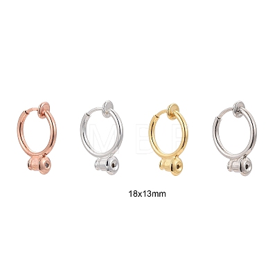 8Pcs 4 Colors Brass Clip-on Hoop Earring Converters Findings X1-KK-ZZ0001-12-1
