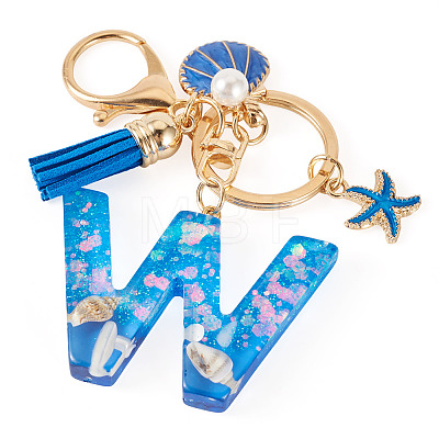 Star Resin & Shell Keychains KEYC-TAC00087-01W-1
