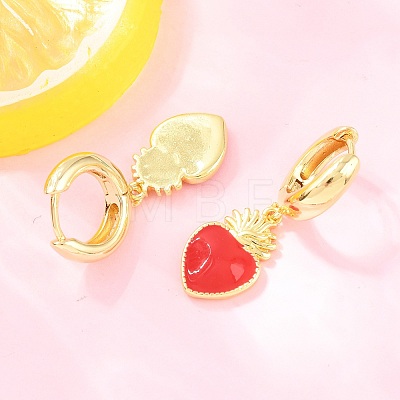 Valentine's Day Brass Hoop Earrings EJEW-Z164-11G-02-1
