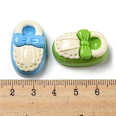 Cartoon Mini Shoes Opaque Resin Cabochons RESI-D006-01-1