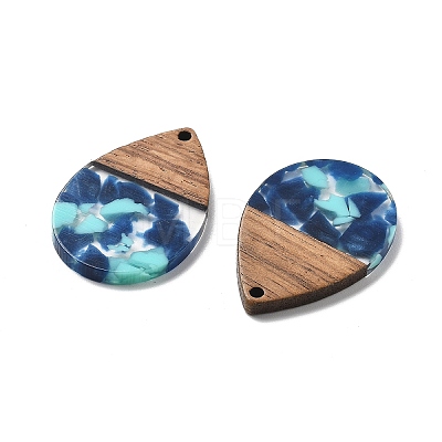 Resin and Walnut Pendants LS-FIND-R051-15H-1