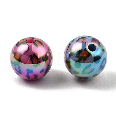 UV Plating Opaque Acrylic Beads SACR-A002-07-1