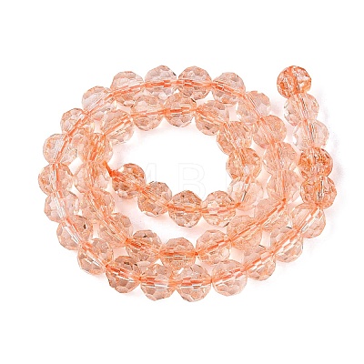 Crackle Transparent Glass Beads Strands GLAA-N068-06A-11-1