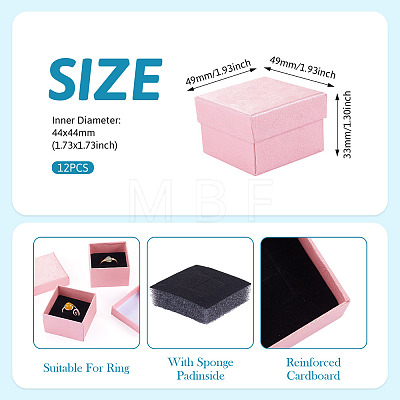 Shell Textured Paper Jewelry Ring Storage Gift Boxes CON-TAC0014-15D-1
