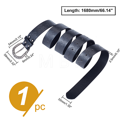 Men's PU Leather Dress Belt AJEW-WH0033-09-1