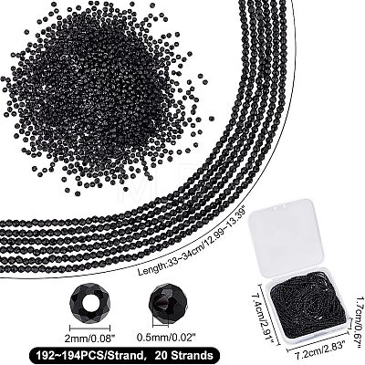 20 Strand Glass Beads Strands G-FH0001-54-1