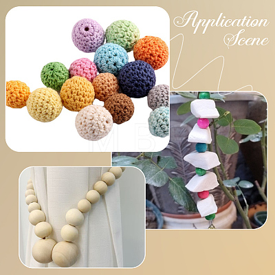 150Pcs Unfinished Wood Beads WOOD-PA0001-83A-1
