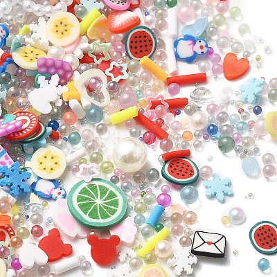 DIY Polymer Clay & Bubble Beads & Acrylic & Glitter Nail Art Decorations DIY-XCP0003-68-1