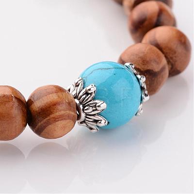 Wood Stretch Bracelets BJEW-JB02404-1
