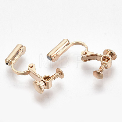 Brass Screw Clip-on Earring Converters Findings KK-N229-01B-1