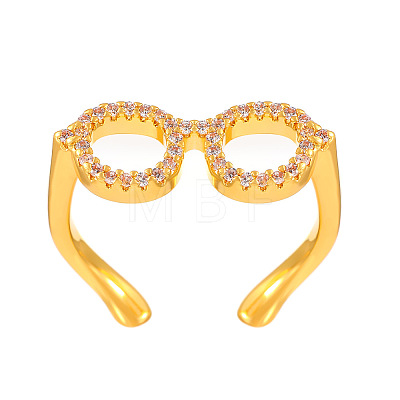 Brass Crystal Rhinestone Cuff Open Rings WG2DE85-06-1