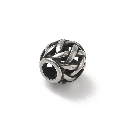304 Stainless Steel European Beads STAS-H238-09L-AS-1