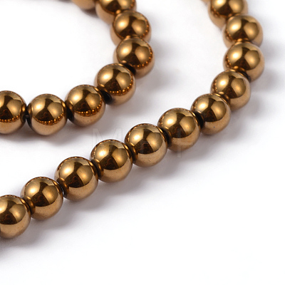 Non-Magnetic Synthetic Hematite Beads Strands LS-G-G091-4mm-1-1