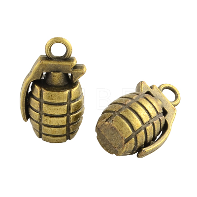 Tibetan Style Alloy Grenade Pendants TIBEP-Q036-034AB-NR-1