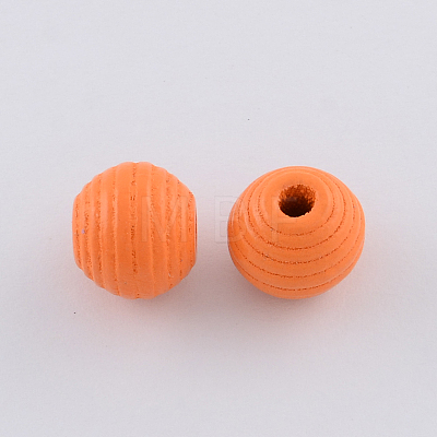 Dyed Natural Wood Beehive Beads WOOD-R249-055-1