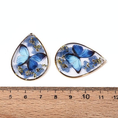 Transparent Epoxy Resin Pendants RESI-T059-20D-1