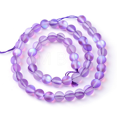 Synthetic Moonstone Beads Strands X-G-R375-6mm-A09-1