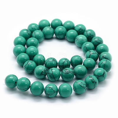 Synthetic Turquoise Beads Strands G-P386-02-8mm-1