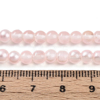 Baking Paint Transparent Glass Beads Strands DGLA-N011-4mm-03-1