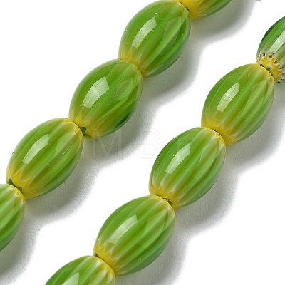Handmade Millefiori Lampwork Beads Strands LAMP-F035-12C-1