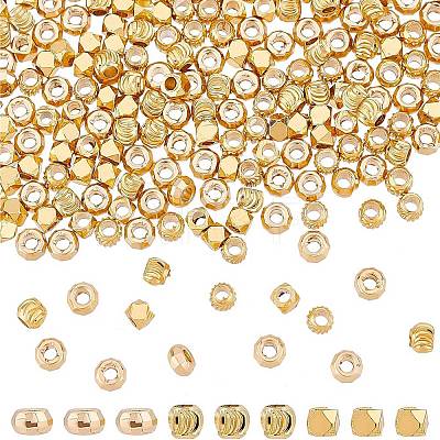 300Pcs 3 Style Brass Beads KK-FH0004-03-1