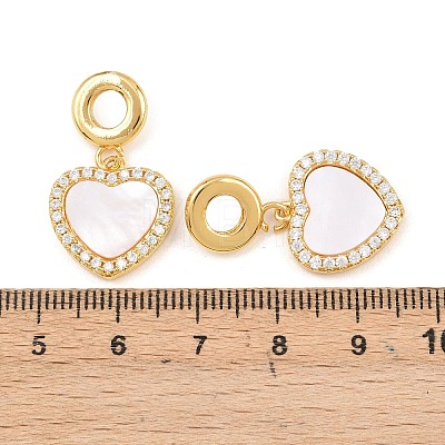 Brass Micro Pave Clear Cubic Zirconia European Charms KK-Z140-26G-1