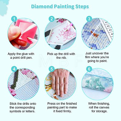 5D DIY Diamond Painting Animals Canvas Kits DIY-C004-09-1
